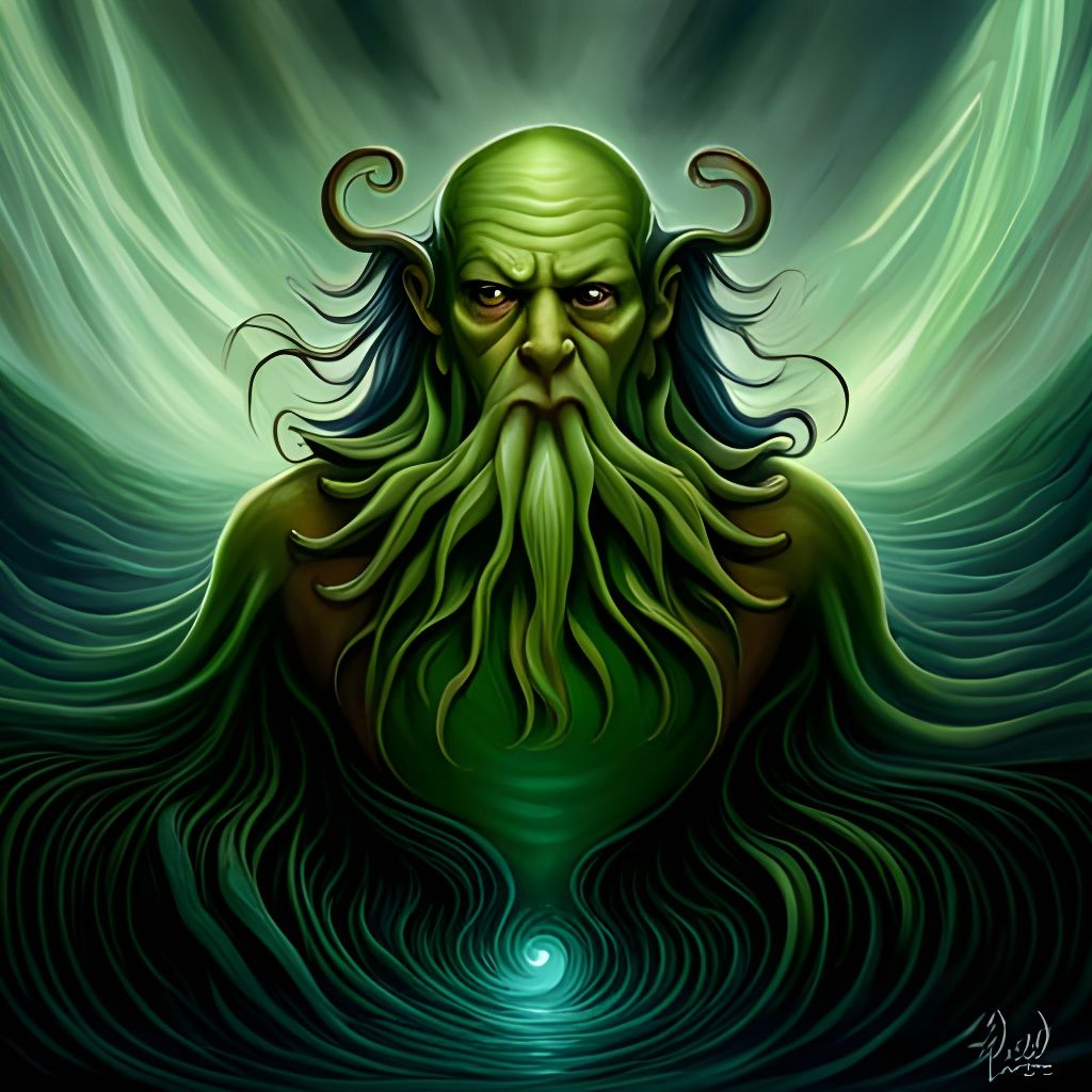 Majestic Cthulhu Emerges from the Deep