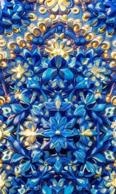 Intricate Ornamental Design with Volumetric Lighting