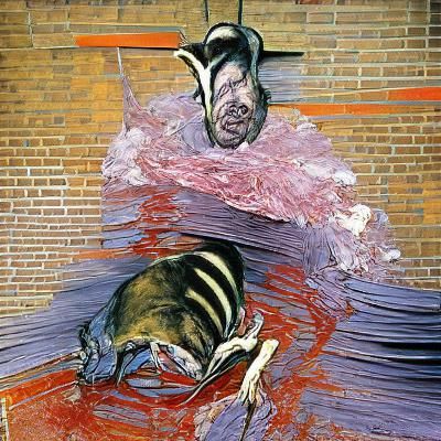 Close-up of Fresh Raw Meat Slab