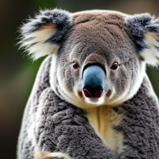 Hyperrealistic Koala Bear in High Definition
