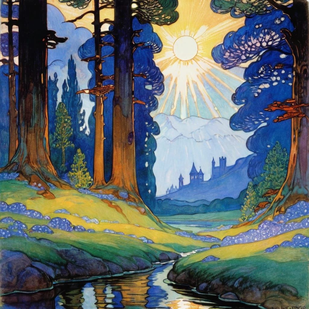 Abstract Botanical Art in Earth Tones