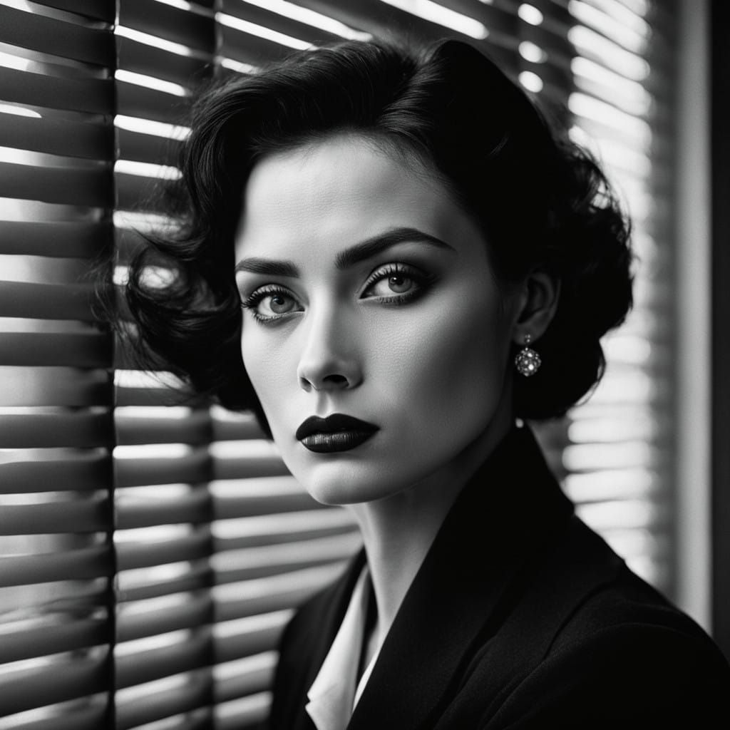 Black and White Portrait - Hollywood Style