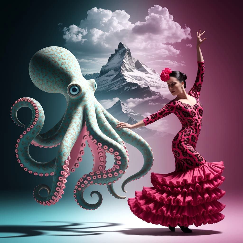 Flamenco and octopus