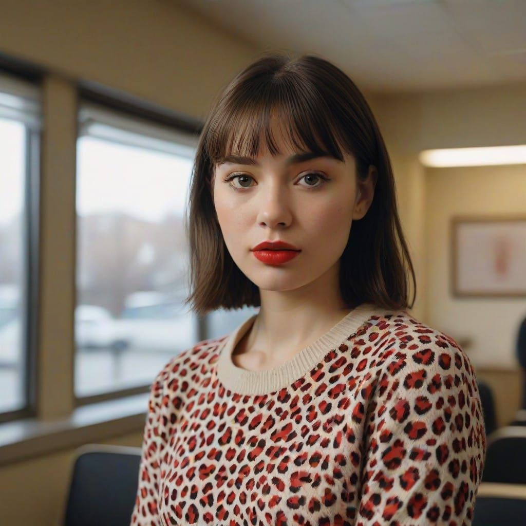 Atmospheric Portrait of a Young Woman in a Medical Center