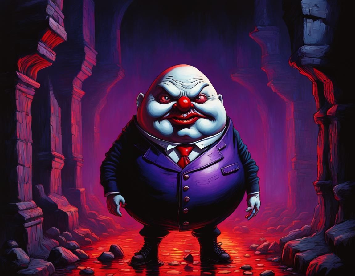 Terrifying Humpty Dumpty in Dark Fairytale Style