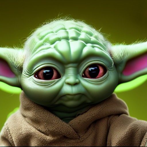 Hyperrealistic 8k Baby Yoda Matte Painting