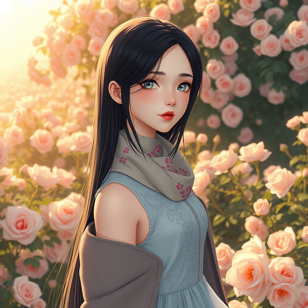 Ethereal Beauty in Whimsical Rose Garden