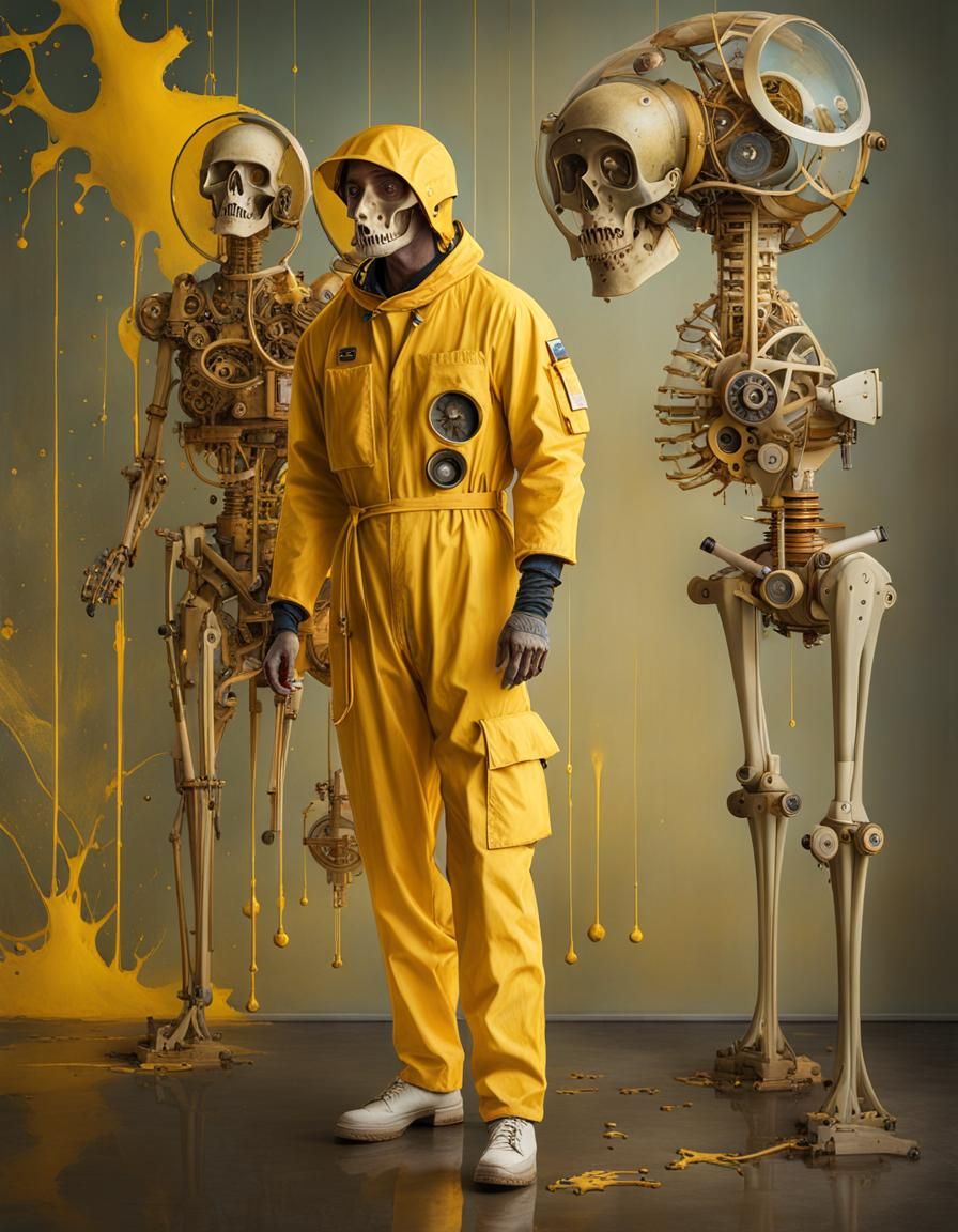 Surreal Cyborg Portrait Inspired by Bosch and Arcimboldo