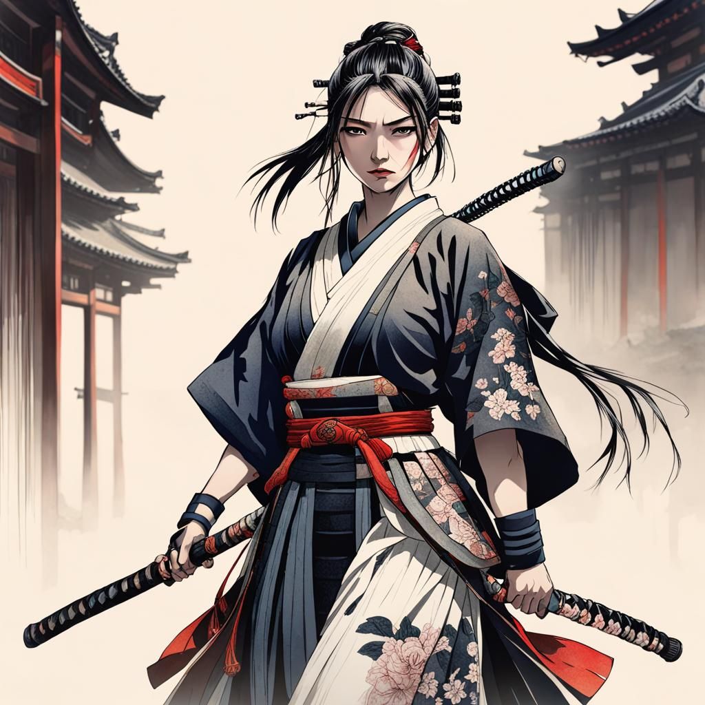 Samurai Girl: AI Interpretation of Warrior Spirit