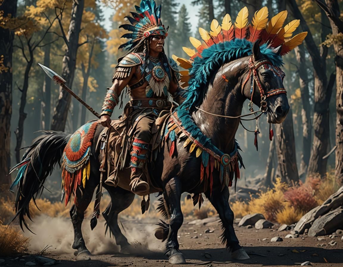 Native American Warhorse as Digital Matte Painting
