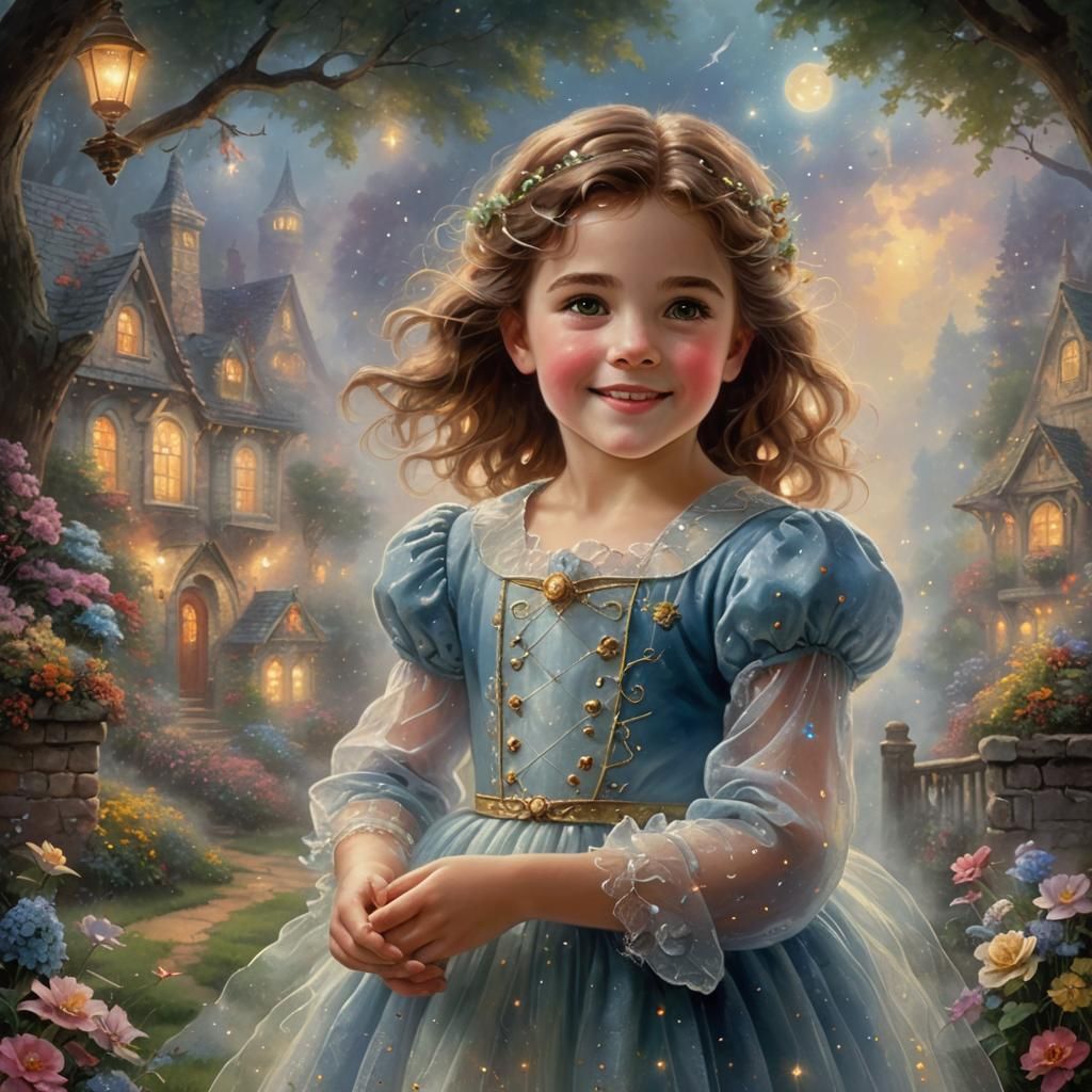 Ethereal Fantasy: Happy Child in Hyperdetail