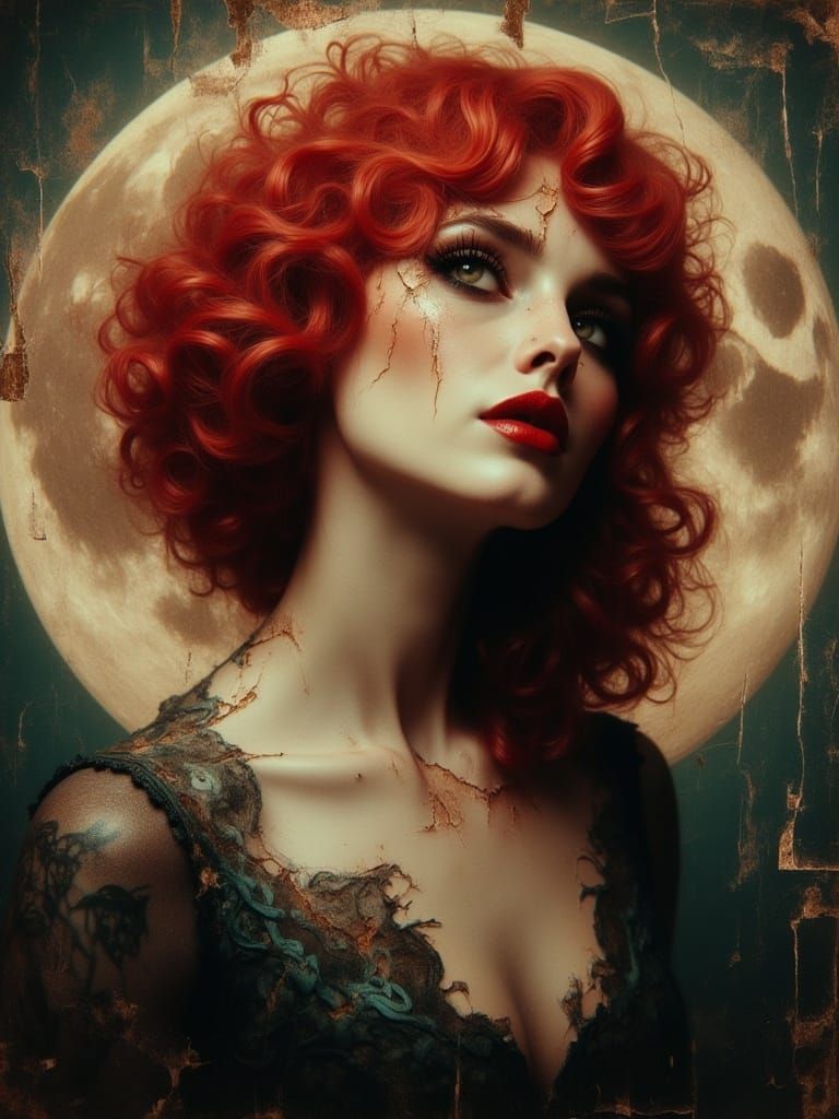 Woman in Jazz Age Portrait with Golden Ratio