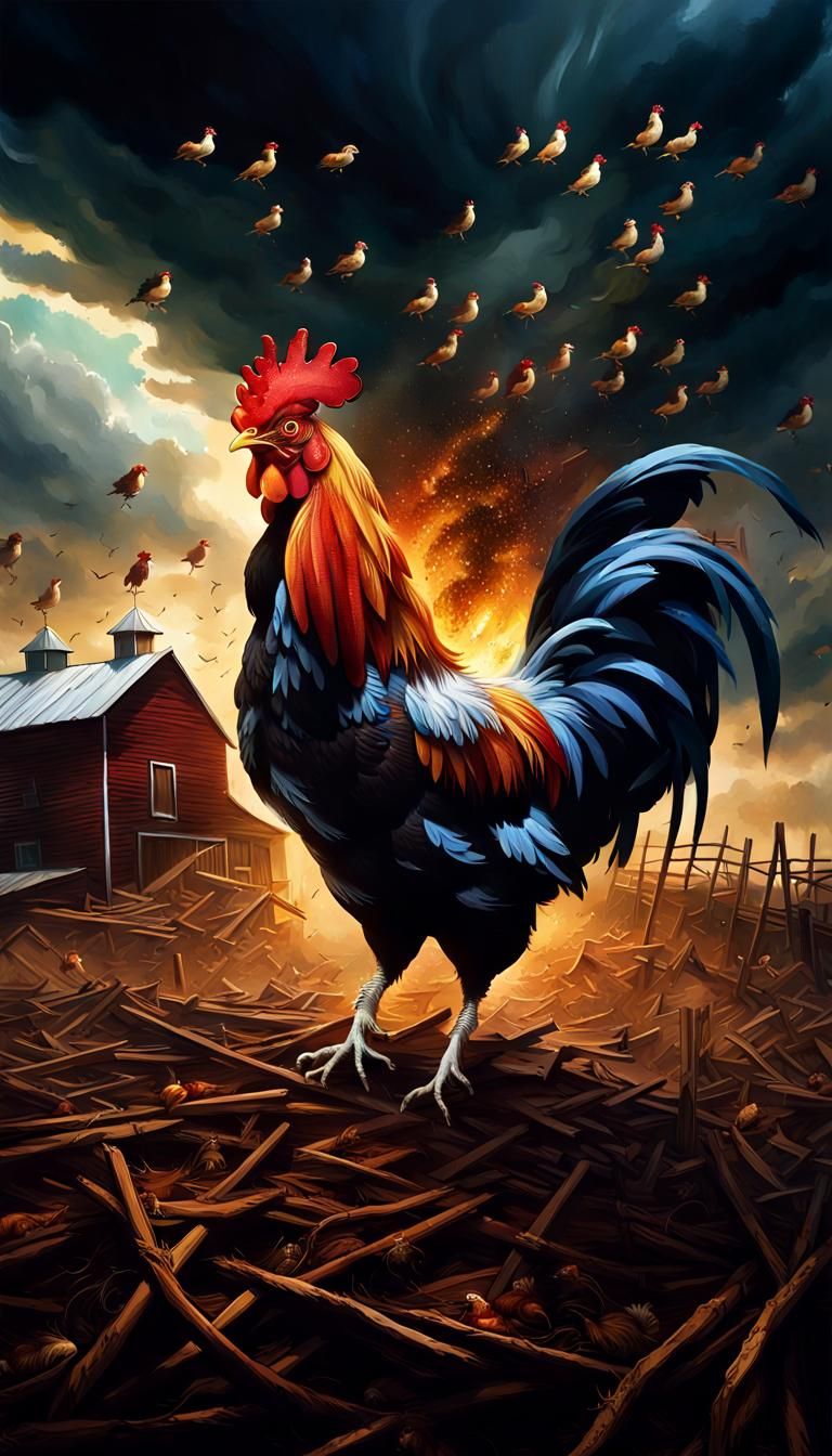 Tornado Destroys Chicken Farm: Photorealistic Destruction