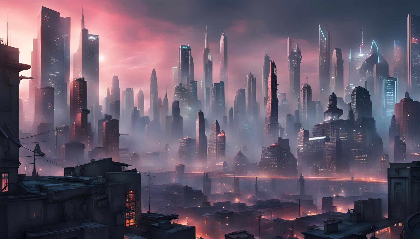 Cyberpunk Cityscape at Night