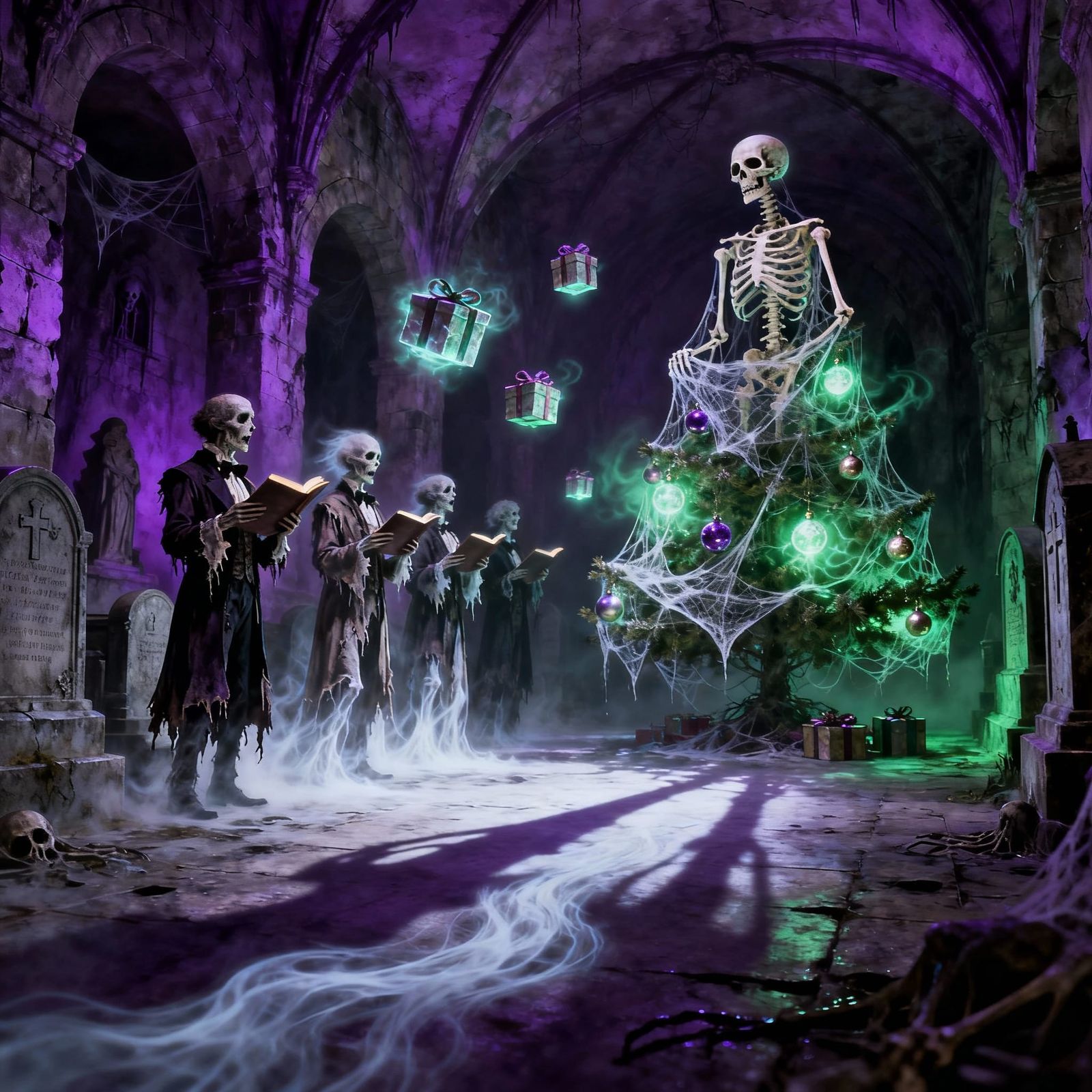 Gothic Crypt Christmas with Undead Carolers