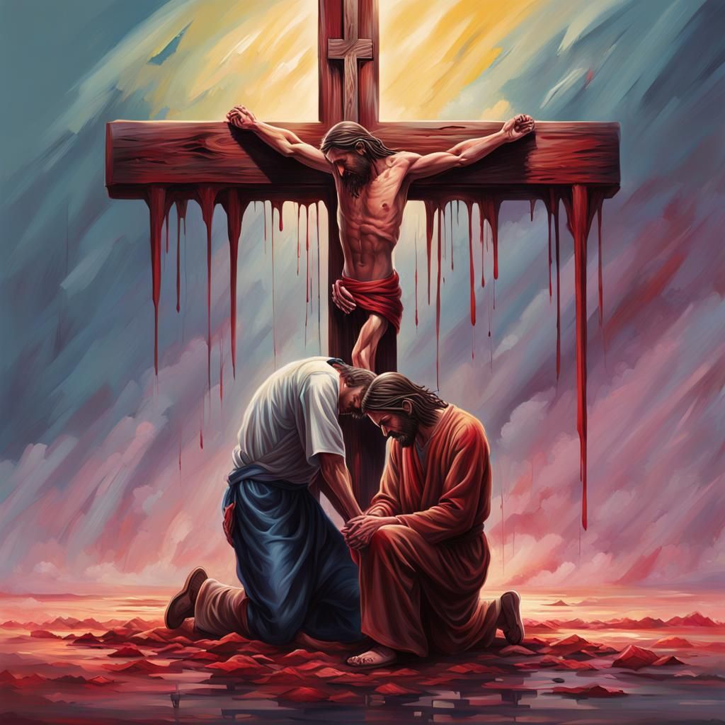 Jesus on the Cross: Hyperrealistic Depiction of Suffering