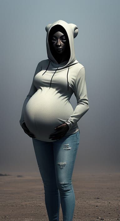 Hood Alien Pregnancy: A Digital Art Concept