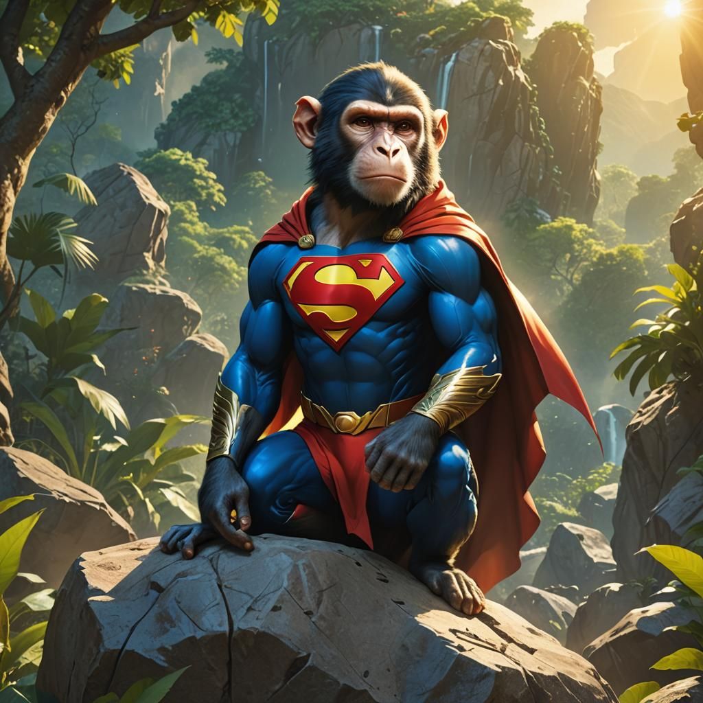 Monkey in Superman Costume Concept Art