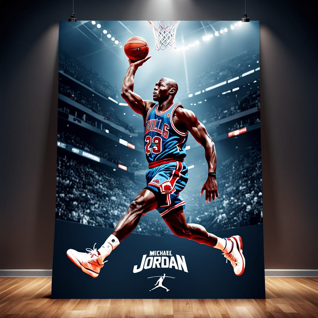 Michael Jordan "And One" 90s Sports Poster