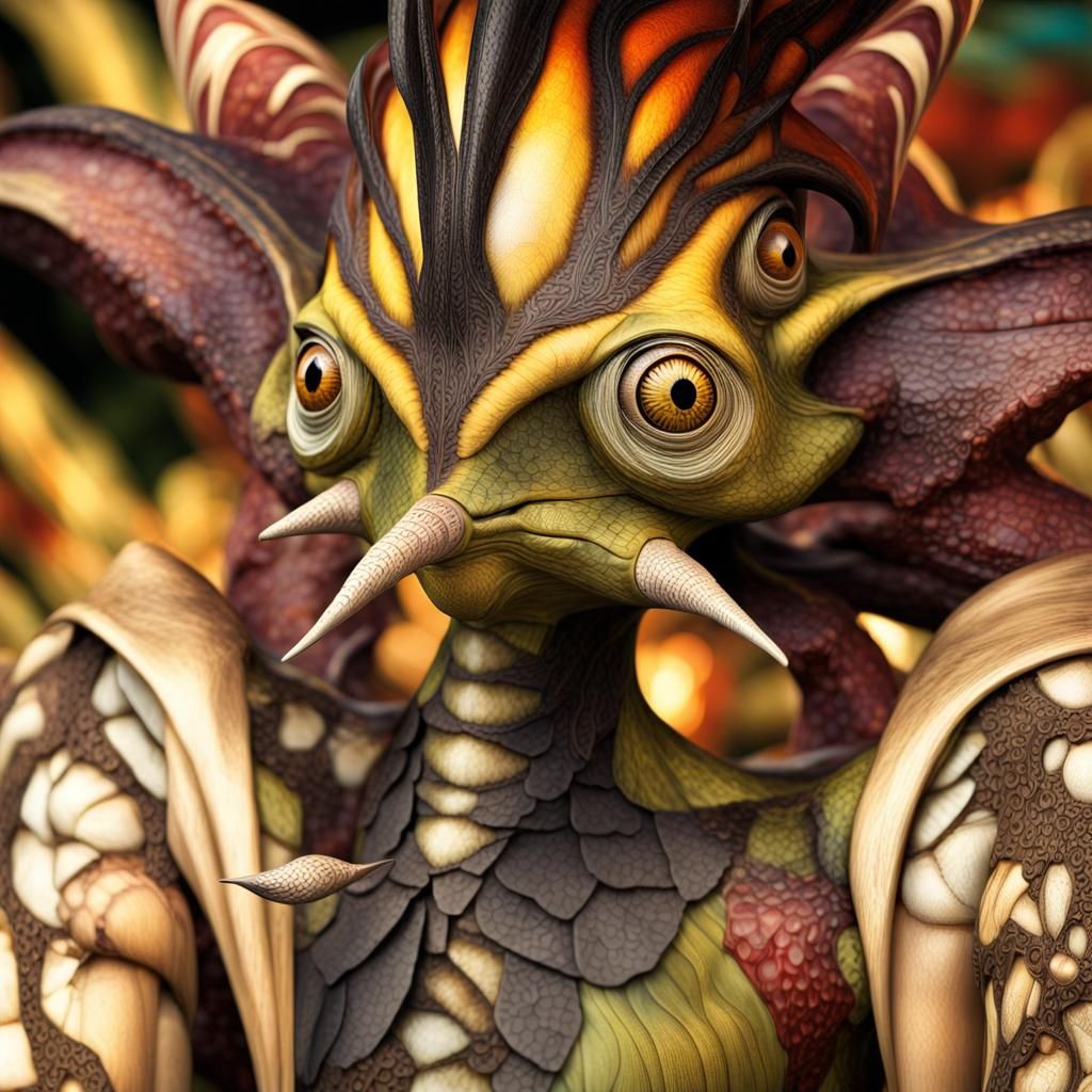 Photorealistic Aliens in Subdued Eldritch Lighting