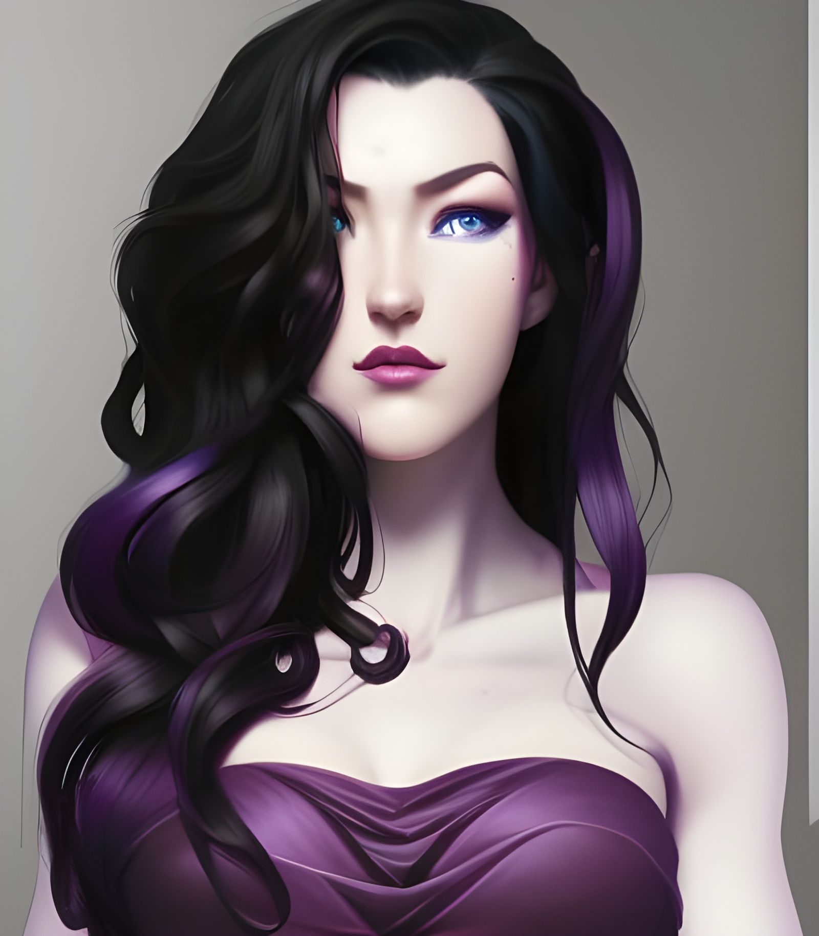 Void Elf Syri'Dwen Portrait in Art Nouveau Style