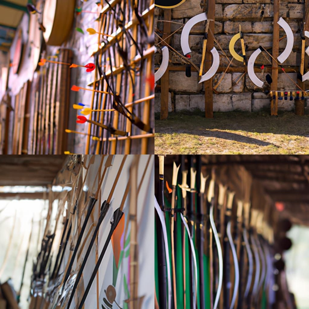 Archery Wall Display with Professional Photography