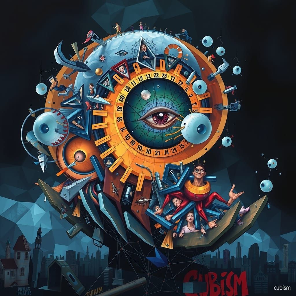 Fractured Forms in Monochromatic Abstraction