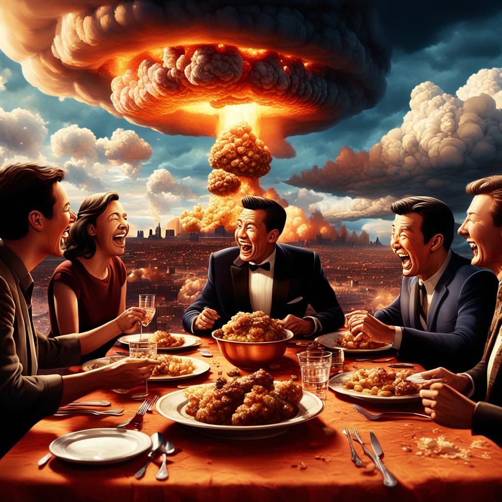 Friends Dine as Nuclear Bomb Looms: Cinematic Art