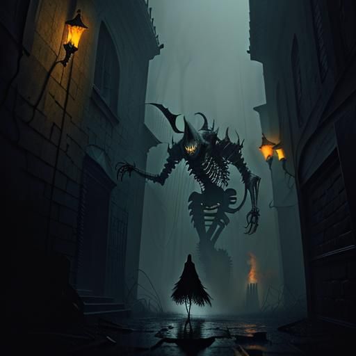 an excellent and detailed art prompt for a dark fantasy illustration. It provides a clear vision for a haunting and atmo...