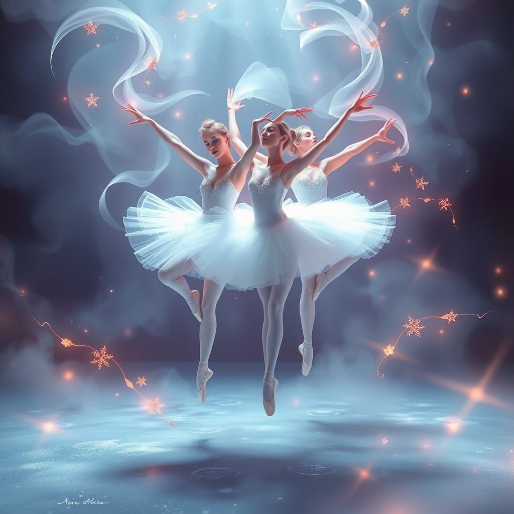 Weightless Ballerinas in Ethereal Dreamworld