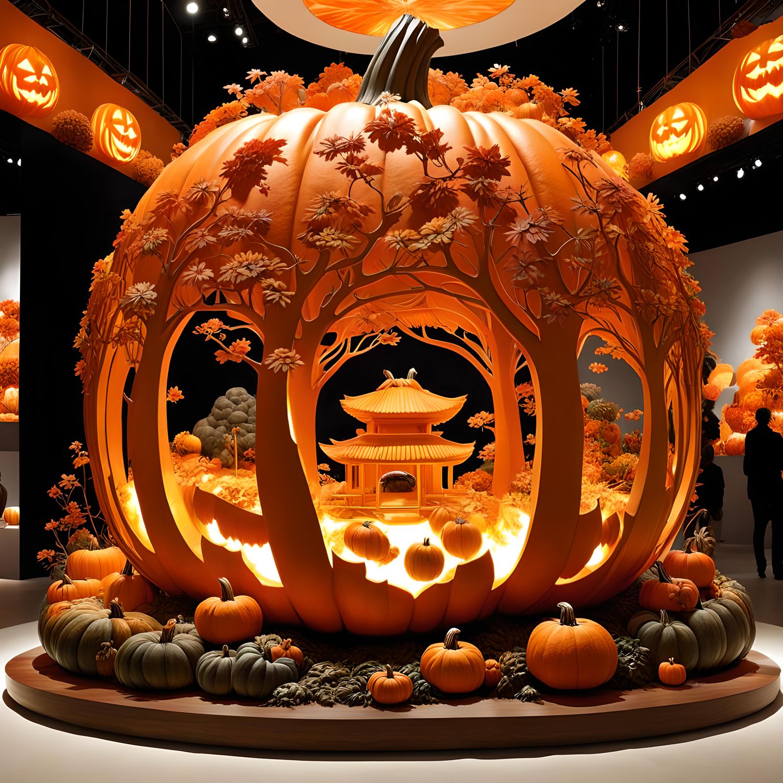 Japanese landscape pumpkin