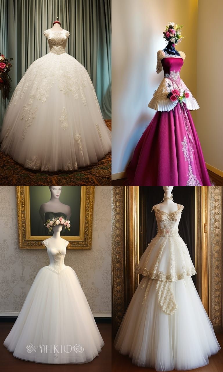 Wedding Dress Mannequin in Surreal Pop Art Style