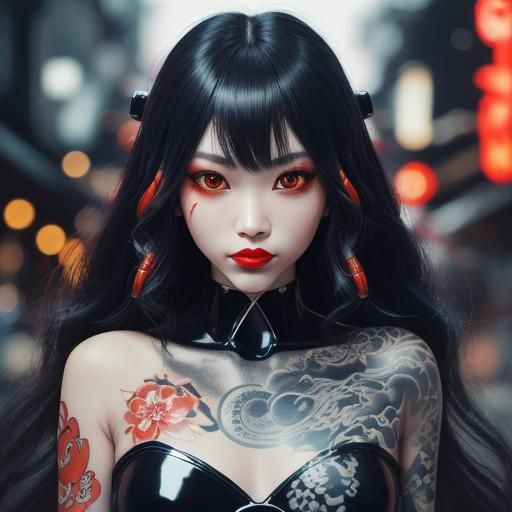 Oni Woman in Hibiya Street: Futuristic Yakuza