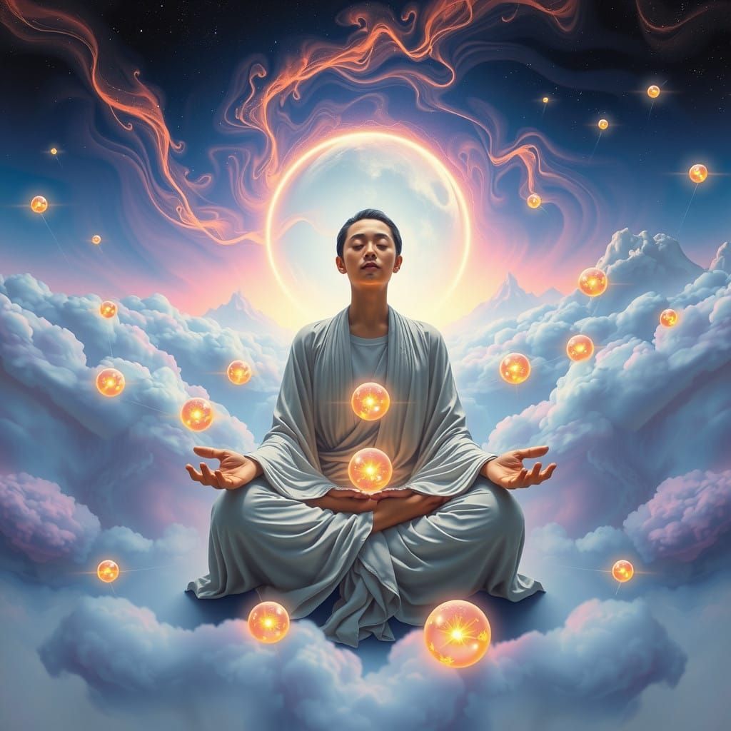 Ethereal Landscape of Post-Meta Realms in a Surrealist Style