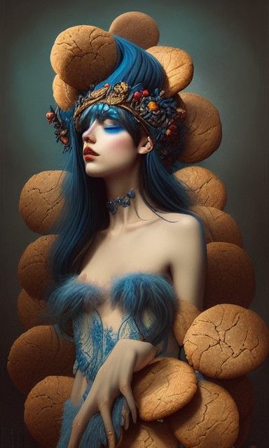 Cookie Monster Inspired Androgynous Portrait by Artgerm