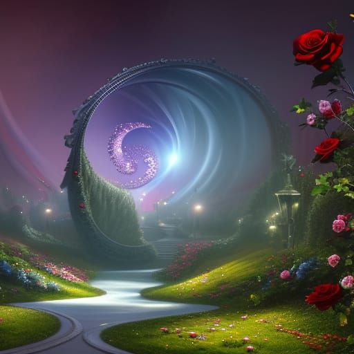 Intricate 3D Metallic Rose Wall Art