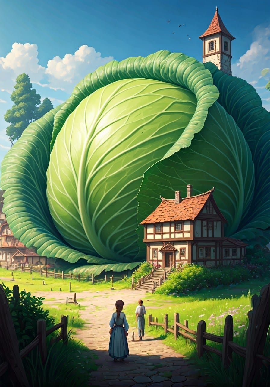 Giant Cabbage Amazes Medieval Farm Family