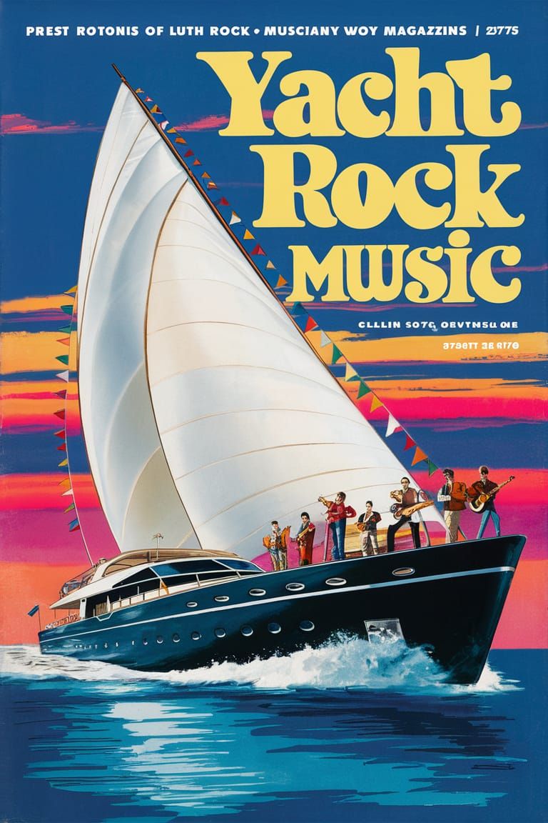 1970s Yacht Rock Music Magazine Cover
