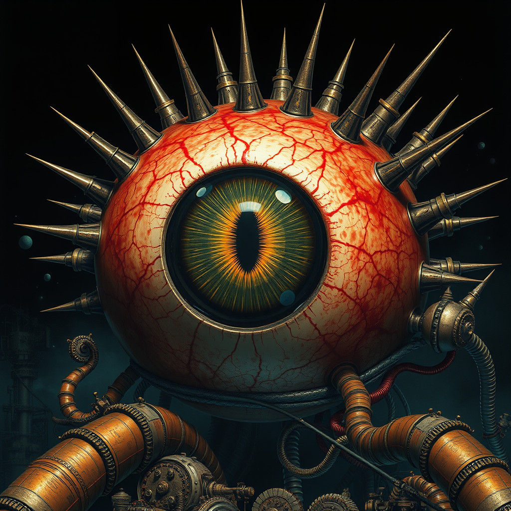 Spiked Eyeball: A Grotesque Biomechanical Vision