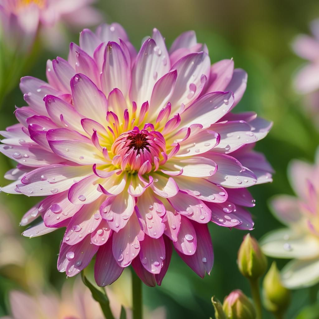 Delicate Flower in Impressionist Style