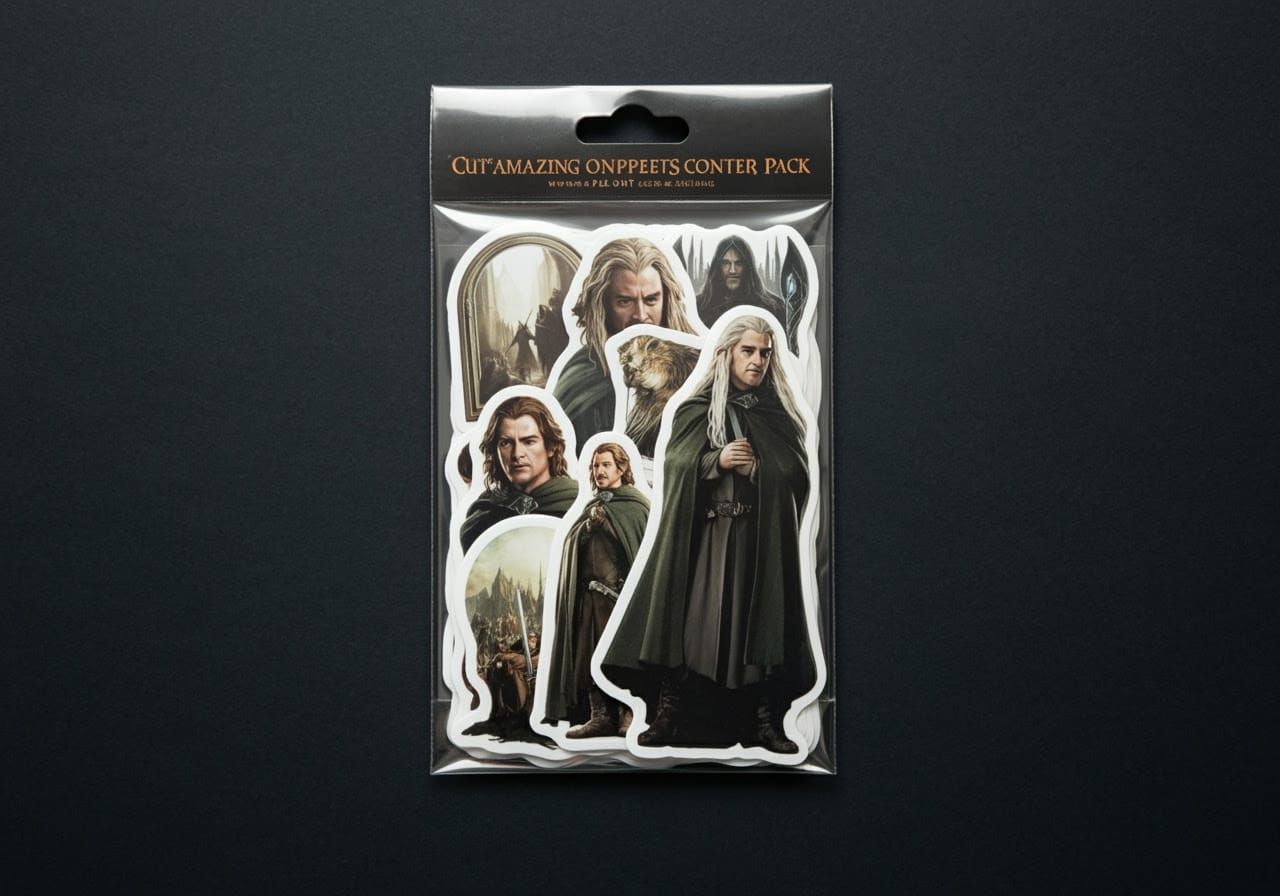 Lord of the Rings Sticker Pack in Clear Plastic Case