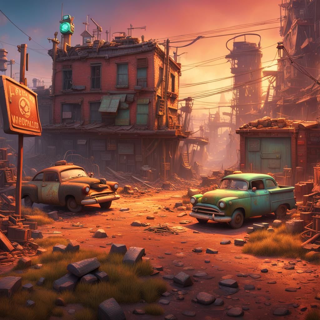 Post-Apocalyptic Wonderland: 3D Digital Art