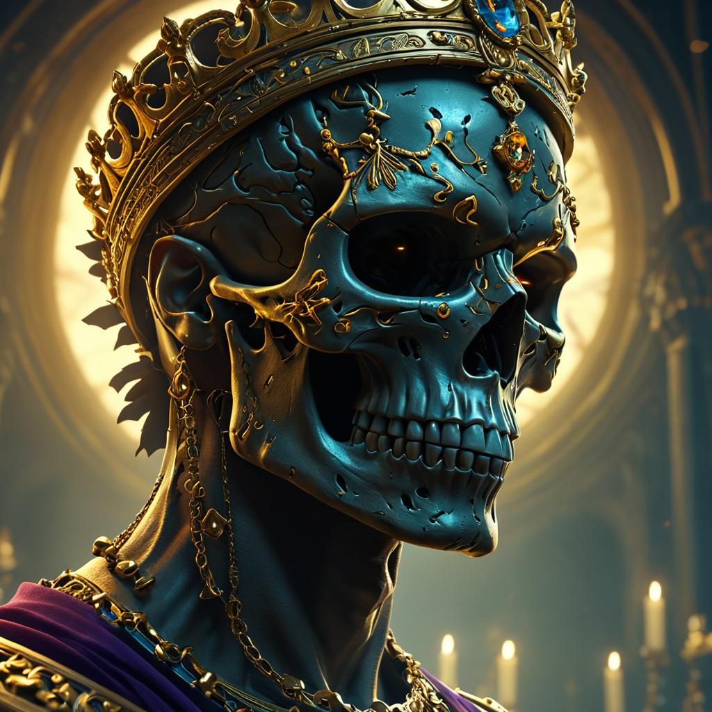 Treasury Loot Skull Crown: Digital Matte Painting