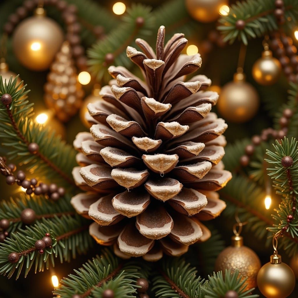 A Festive Christmas Pinecone Decoration