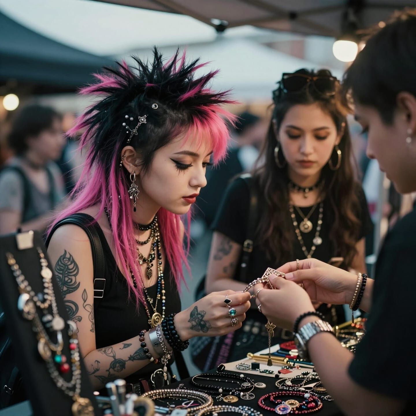 Punk Girl at Venice Boardwalk Jewelry Festival