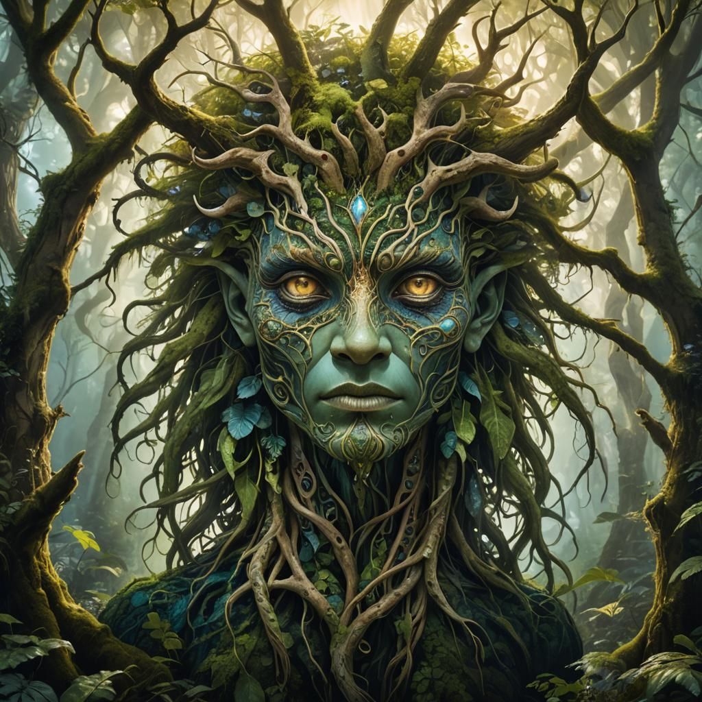 Ethereal Creature Emerges in Enchanted Forest