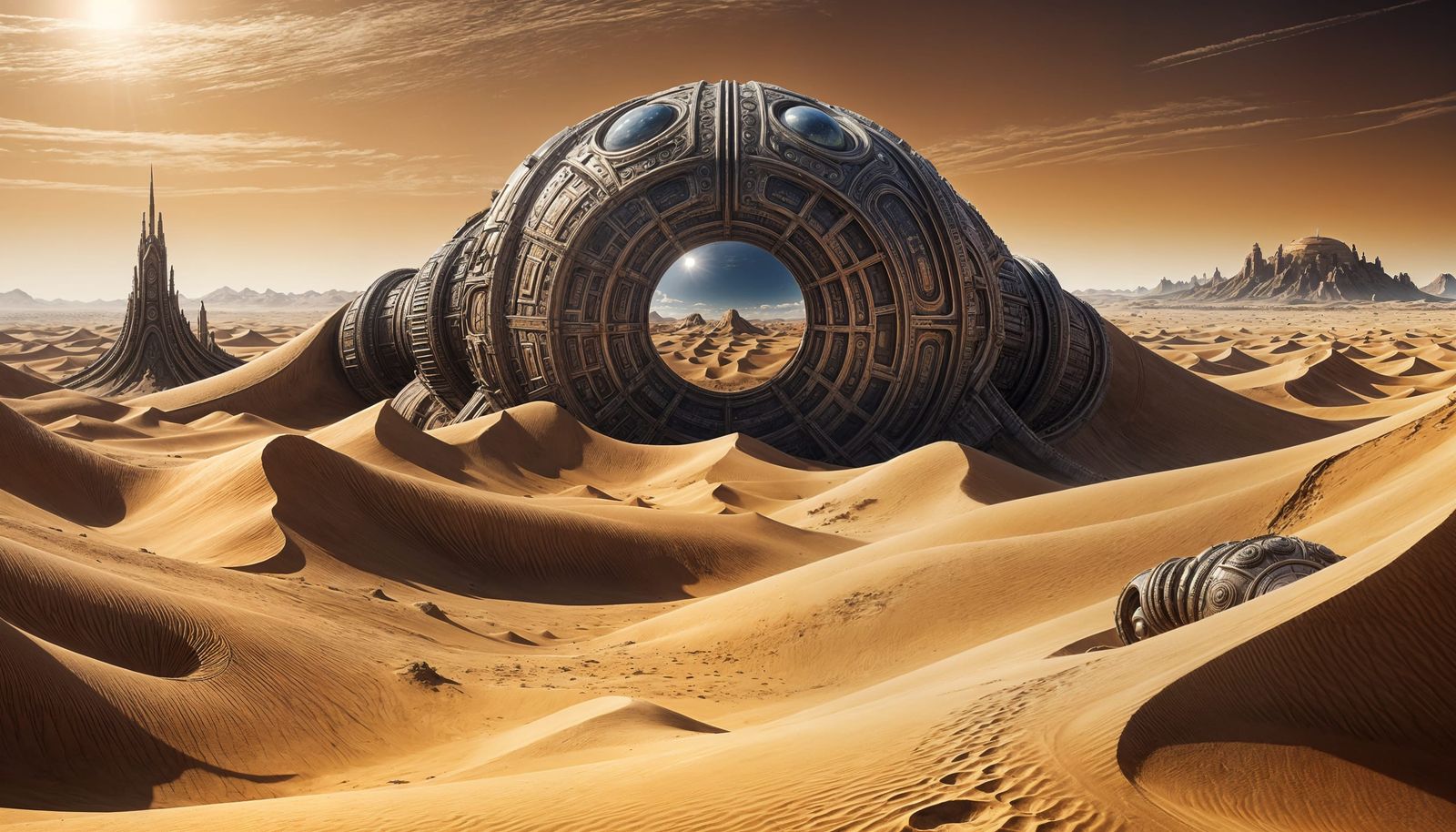 Arrakis Panorama in Clockpunk Style
