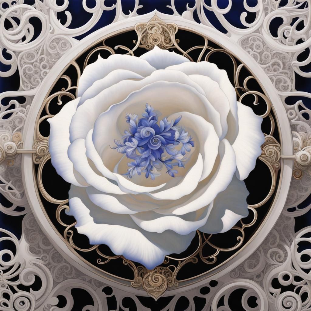 Steampunk Rose: A Surreal Interpretation of O'Keeffe