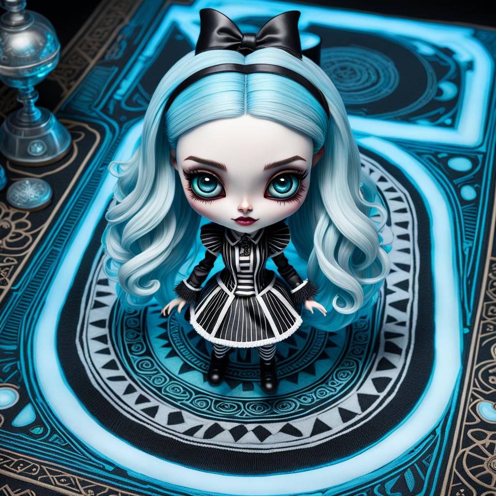 Wednesday Adams Bratz Doll with Tron Lighting