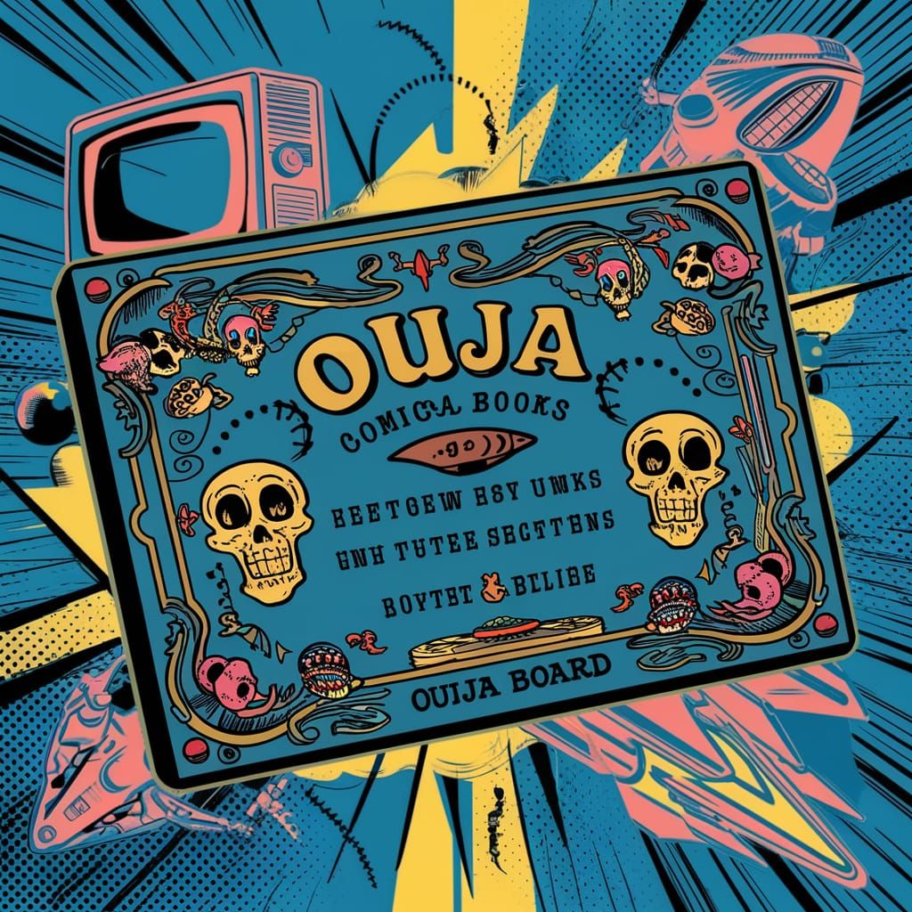 Pop-Art Ouija Board with Retro Elements